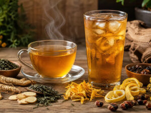 Λεμόνι & Τζίνσενγκ 80γρ με πράσινο τσάι Sencha, Panax Ginseng και φλούδες λεμονιού DonCapone