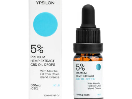 YPSILON 5% (500mg) “MILD” Έλαιο Κάνναβης CBD με Μαστιχέλαιο Χίου – 10ml
