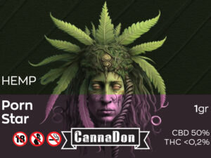 Συσκευασία εκλεκτών ανθών κάνναβης Porn Star CBD 50%
