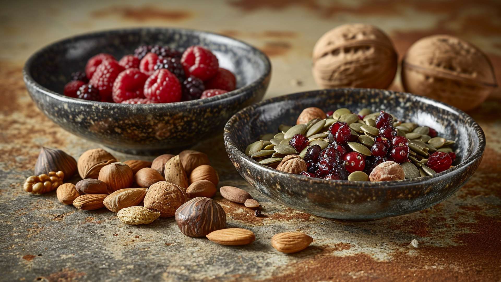 Αποξηραμένα φρούτα και ξηροί καρποί σε μπολ