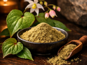 Horny goat weed epimedium σκόνη για ενέργεια, τόνωση και φυσική ενίσχυση οργανισμού